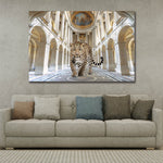 Glasbild Panther im palast 120x80 cm