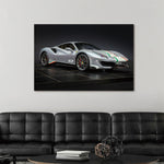 Glasbild Sportwagen 120x80 cm