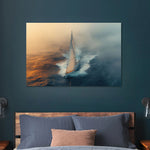 Glasbild Segelboot auf dem Meer 120x80 cm