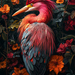 Glasbild Künstlerisch gefärbter Vogel 3D-Relief 80x120 cm